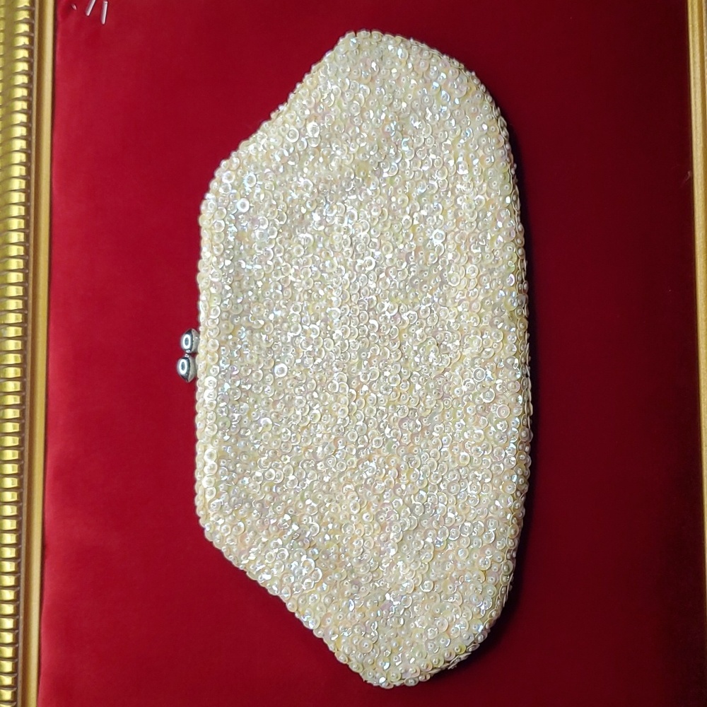 Vintage - La Regale - White - Clutch - Cocktail - Evening - Bag - Hand Purse - Picture 3 of 6